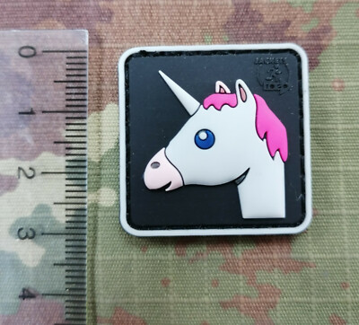 Airsoft Morale Patch Unicorn Rubber (JTG)  hook & loop