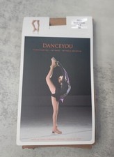 Ice Skating Tan Dance Tights 85 Microfiber 15 Spandex DANCEYOU 2801 Boot Cover