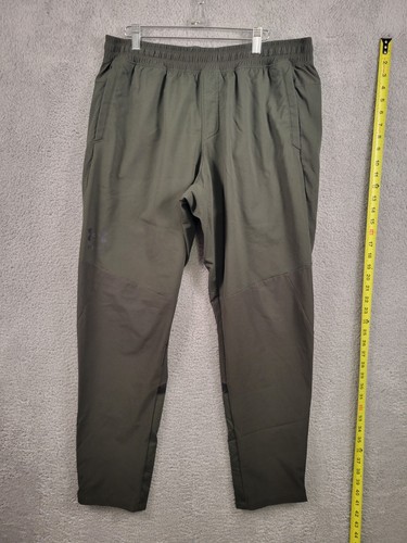 UA UNDER ARMOUR Coldgear Joggers Mens Size XL Green Jogger Sweatpants
