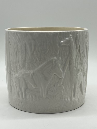 Safari Glas Kanister afrikanischer Dschungel Giraffe Zebras Affen weiß 1976 Duncan - Bild 3 von 22