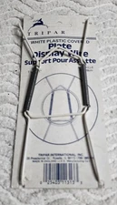 🪞New TRIPAR Wall Display White Wire ADJUSTABLE Plate Holder HANGER Art Decor