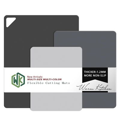 3-Pack Tabla De Cortar Alfombrillas Plástico Antideslizante Flexible Para Cocina