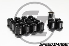 VOLK RACING RAYS DURA L32 LUG NUTS SET 12X1.25 1.25 BLACK LOCK LOCKING ACORN