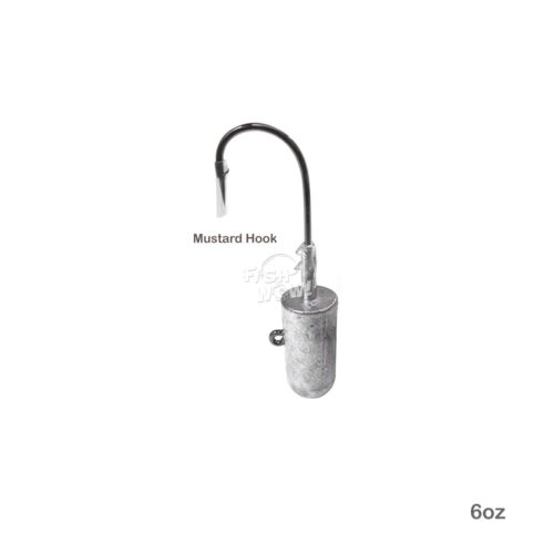 Menge 5 Angeln 6 Unzen Kugel Jig Kopf 10/0 Mustad Haken 32786 Nickel 2x stark einfach - Bild 6 von 8