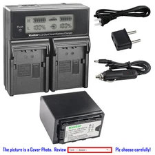 Kastar Battery LCD Dual Fast Charger for VW-VBD78 VW-VBD98 & Panasonic AG-HVX201