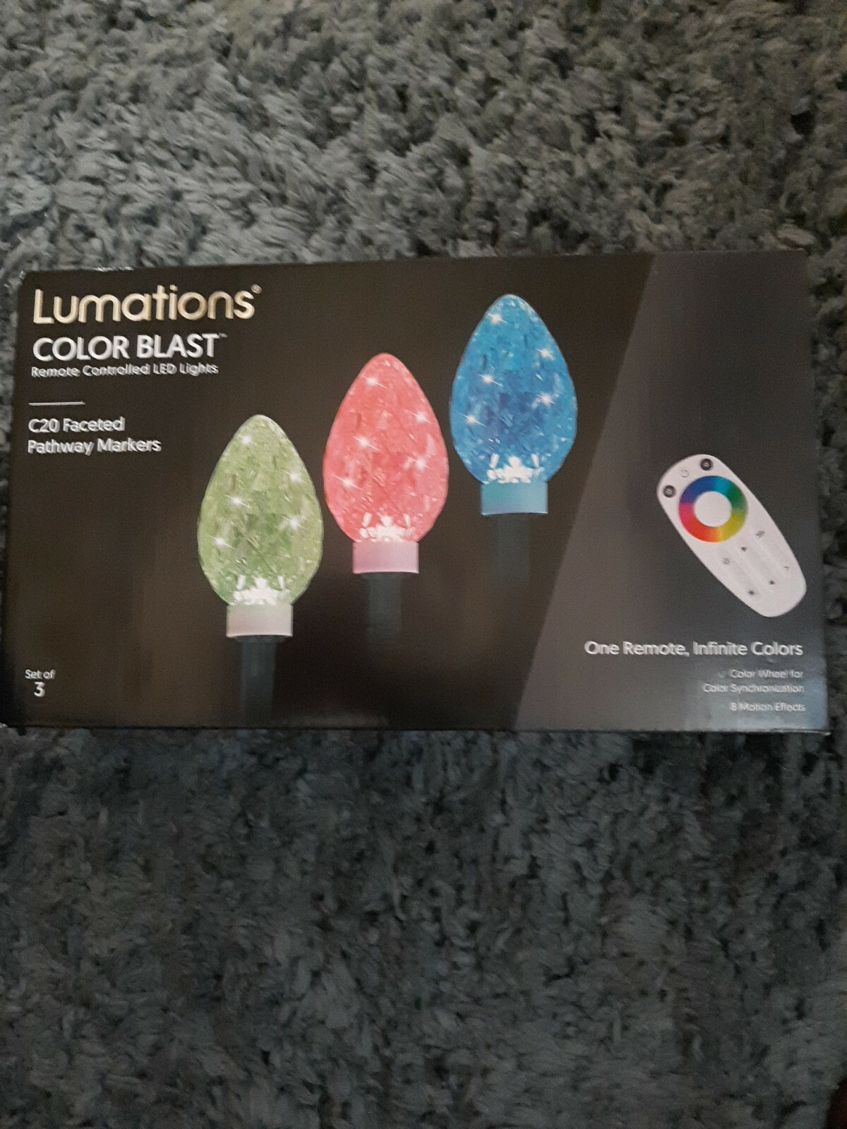 Lumations Color Blast Remote Controlled LED Lights C20 Faceted Pathway
