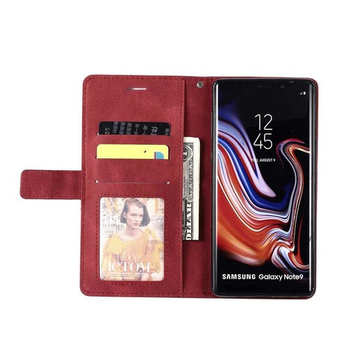 For Samsung S20 S7 S8 S9 S10 Plus Note 9 Magnetic Wallet Case Flip Leather Cover - Picture 26 of 33