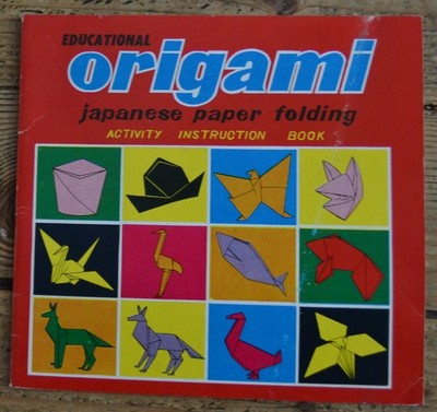 Vintage Educational Origami Japanese Paper Folding Activity Instruction Book
