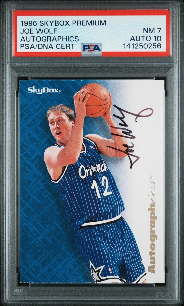 1996-97 Skybox Premium - Autographics Joe Wolf Black Ink (AU) for