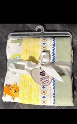 The Parent's Choice 4pk Cotton Flannel Receiving Baby Blankets Jungle Print