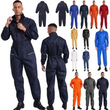 Unisex Adults Wear Resistant Coveralls Mechanics Uniforms Long Sleeve Jumpsuit