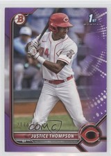 2022 Bowman Prospects Purple Border /250 Justice Thompson #BP-59 y0i