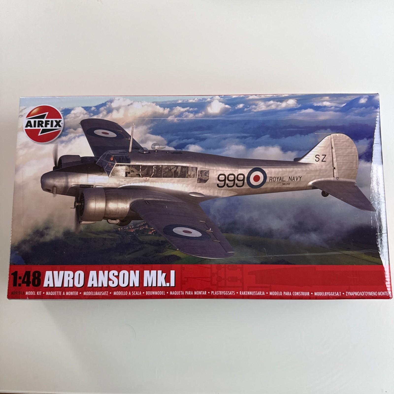 Airfix 1:48 Scale Avro Anson Mk.I Model Aircraft Kit Skill Level 2 - A09191A