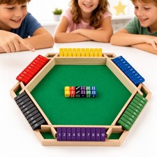 6Spieler Shut The Box Würfelspiel Klappenspi...