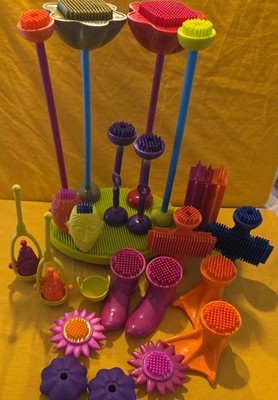 BRISTLE BLOCKS STEM Interlocking Building MIXED LOT Faces Base flowers feet +