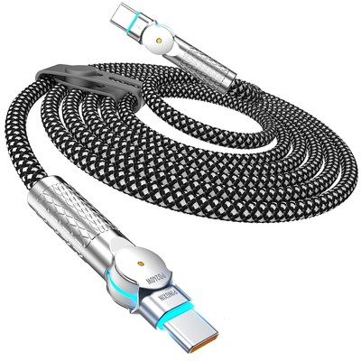 ''USB C to USB C Cable 10FT 240W, 180°Rotating USB C Cable Braided Type C Charger