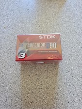 TDK D90 Superior Normal Bias Blank Recording Cassette Tapes NEW Sealed 3 Pack
