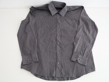 M S Man Men's Grey Formal Shirt Regular Fit Long Sleeve Size 16.5 42