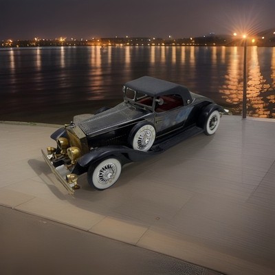 Vintage 1931 Rolls-Royce Phantom II Novelty Radio Classic Car Transistor Black