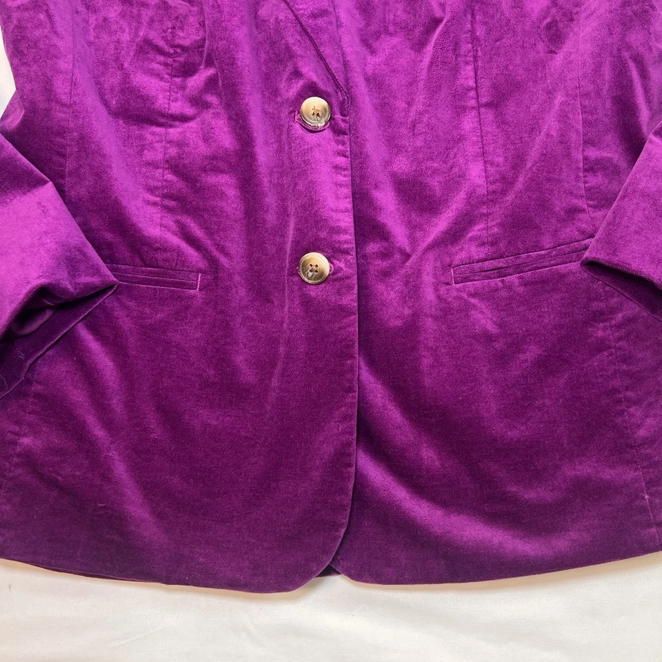Blazer J. Jill Sugarbeet para mujer talla L púrpura terciopelo terciopelo elástico Foto 4 de 4