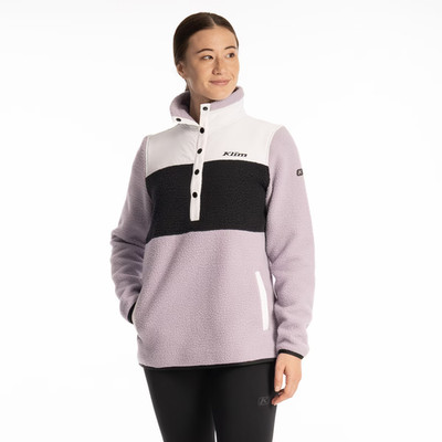 KLIM Women's Sample High Pile Mountain Fleece Pullover MD Wisteria - Black