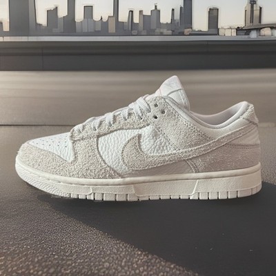 New Women's Size 9.5 Nike Dunk Low White Grey HJ5777-100 Authentic