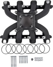 Single Plane Carb Intake Manifold Black Replacement LS1 LS2 LS6 V8 5.7L 350 2500