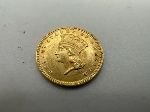 1874 $1 DOLLAR GOLD INDIAN HEAD TYPE 3  NICE CONDITION -B97