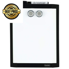 Quartet Magnetic Whiteboard, 8-1/2" x 11" White Board for 9"W x 11"H, Black