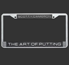 Scotty Cameron License Plate Frame - The Art of Putting - Chrome/Black