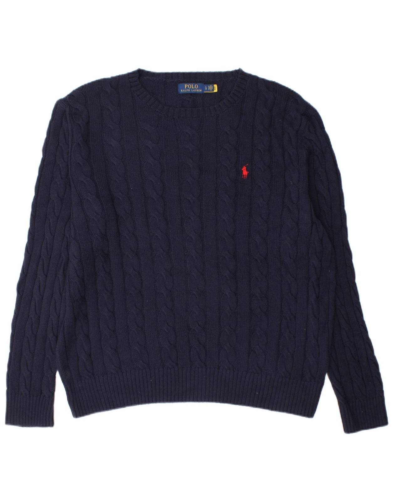 Polo Ralph Lauren Mens Loose Fit Crew Neck Jumper Sweater Large Navy Blue DL19