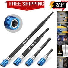 Drill Bit Extension Set, 4-Piece Magnetic Drill Screwdriver Bit Holder Extend...