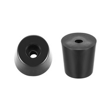 Rubber Feet Bumpers Pads D33x27xH33mm Black 12X