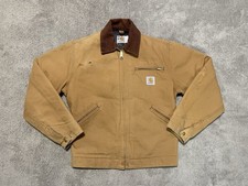 Vintage Carhartt J01 BRN Blanket Lined Detroit Jacket Mens 36 S Brown Workwear