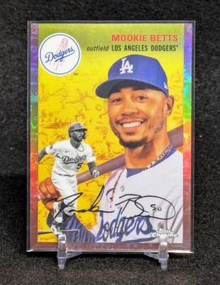 2023 Topps Chrome Platinum Mookie Betts Rose Gold Toile Refractor /75 Parallel