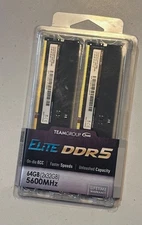NEW Team Group Elite 64GB DDR5 (2x32GB) 5600MHz Desktop RAM Memory UDIMM CL46
