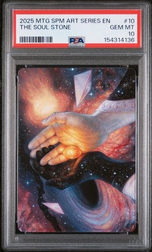 2025 MAGIC: THE GATHERING MARVEL'S SPIDER-MAN ART SERIES THE SOUL STONE PSA 10