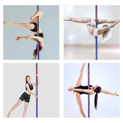 Dance Pole Spinning Static 45mm Dancing Stripper Pole Kit Adjustable For Fitness - Picture 10 of 10