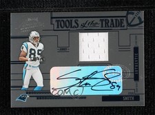 2005 Playoff Absolute Memorabilia Blue Materials 7/50 Steve Smith Auto 0ve9