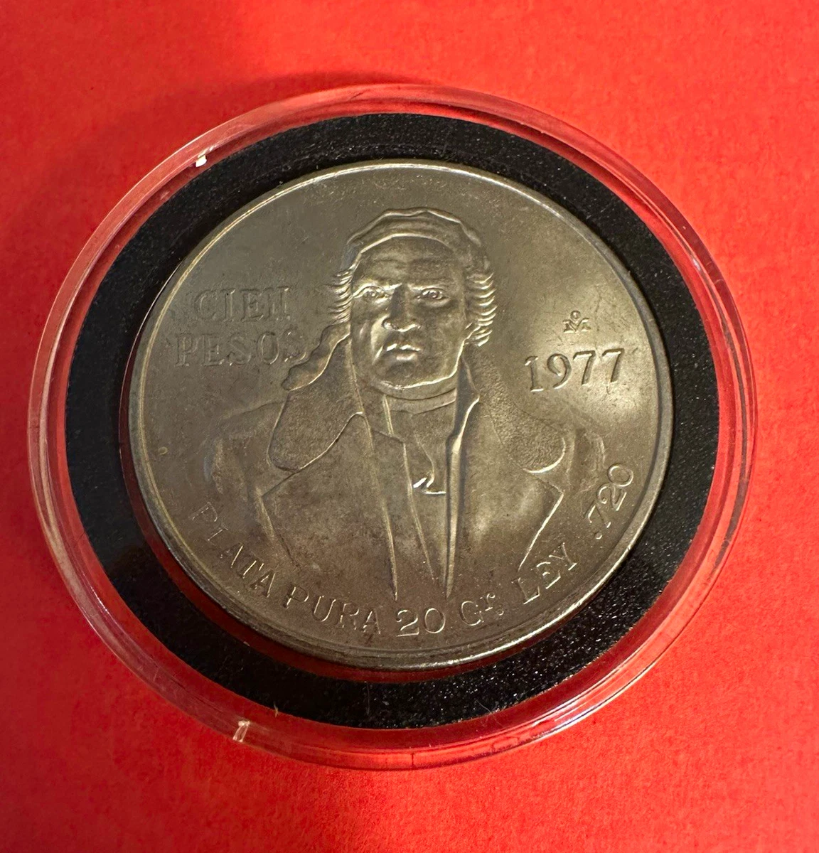 Silver 100 Pesos Denomination 1977 Mexican Coins (1905-Now) for