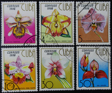 TIMBRES du 1CUBA - FLEURS - ORCHIDÉES N°2709/2714 oblitéré CACHET à DATE