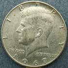1967-P  40%  Silver Kennedy Half Dollar   "LQQK" & Read Description