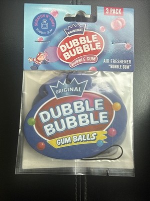 DUBBLE BUBBLE Bubble Gum Home/Auto Hanging WATERMELON Air Freshener 3 Pack NIP