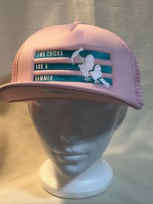  GOOD BONES TWO CHICKS AND A HAMMER  Pink Trucker Adjustable Mesh Baseball Cap