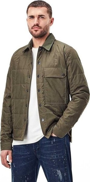 Herren G-STAR RAW Stepp Overshirt Khaki Baumwolle 40