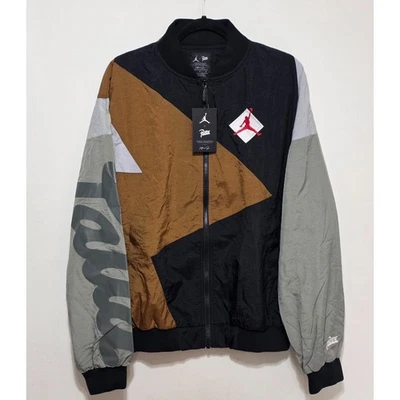 Jordan x Patta Track Jacket Men's Size Large AO4384-010 Black Brown Grey New - Image 1 of 4