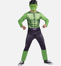 Marvel Avengers Hulk Classic Childs Size Halloween Costume w Mask - Jazwares