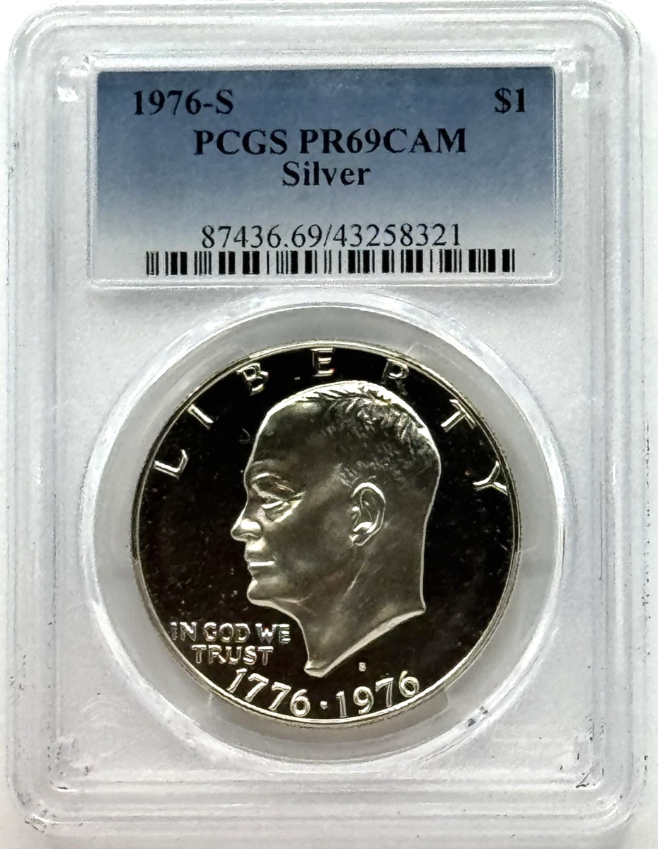 Silver PR 69 Graded 1976 Eisenhower Dollars (1971-1978) for sale