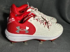 Under Armour Women's UA Glyde 2 MT TPU Molded Softball Metal Cleats Red Size 6.5