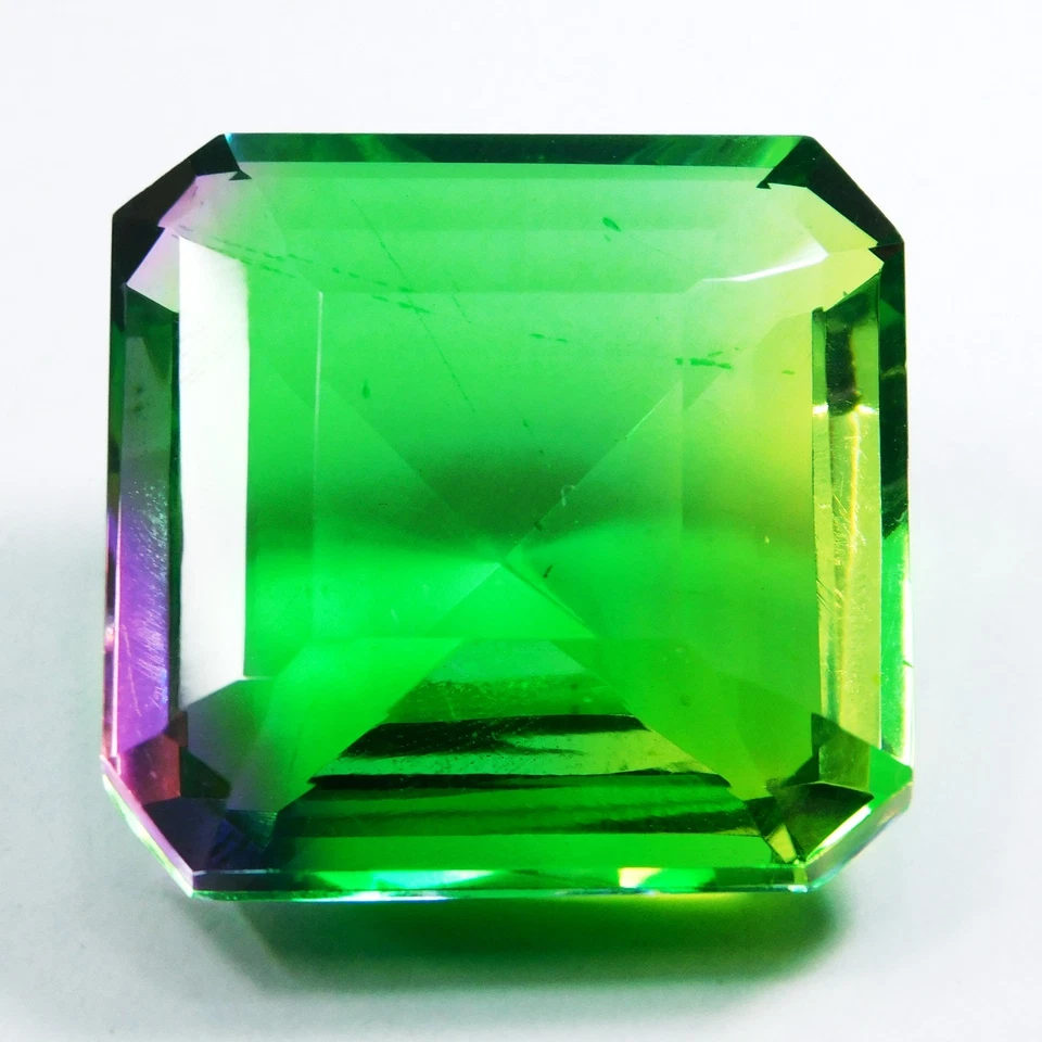 "Certified 79.60 Ct Natural Multi-Color Indicolite Tourmaline Radiant Cut Gems — 第 4/4 张图片